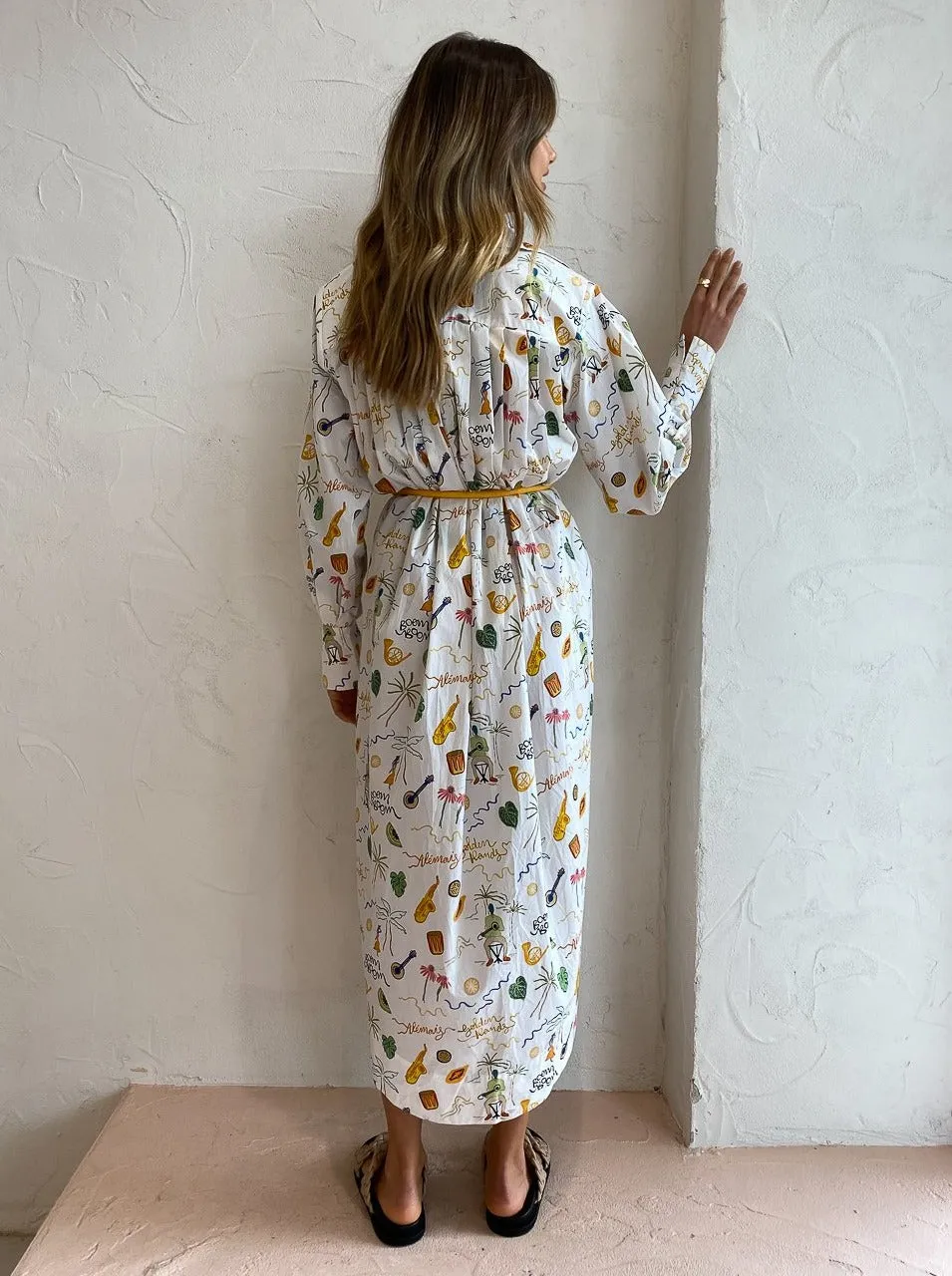 Alemais Golden Hands Shirtdress in Multi