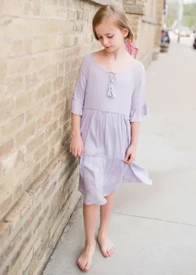 Bell Sleeve Tassel Midi Dress - FINAL SALE
