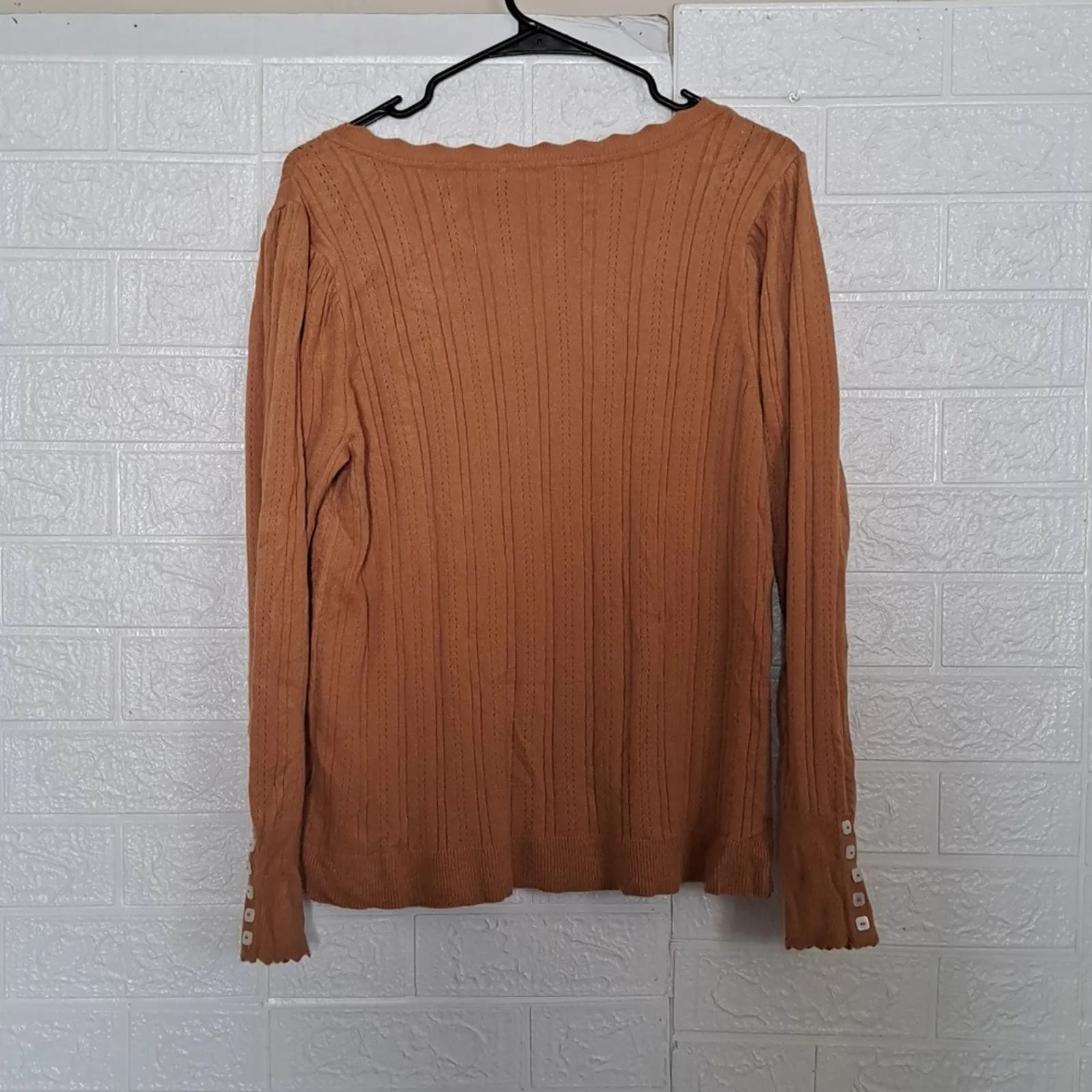 BELLDINI Women's Kaily K. Square Neck Sweater Almond XL