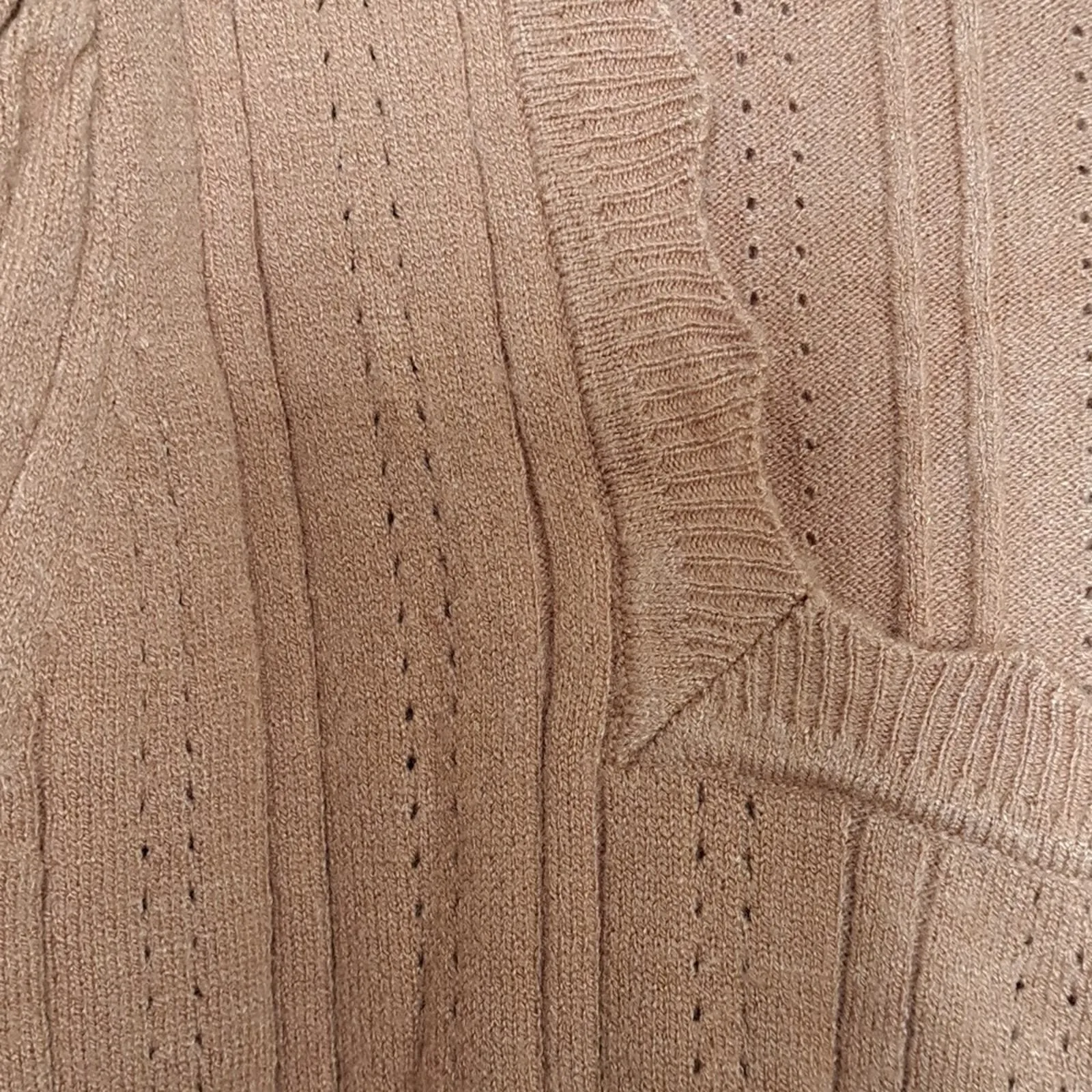 BELLDINI Women's Kaily K. Square Neck Sweater Almond XL