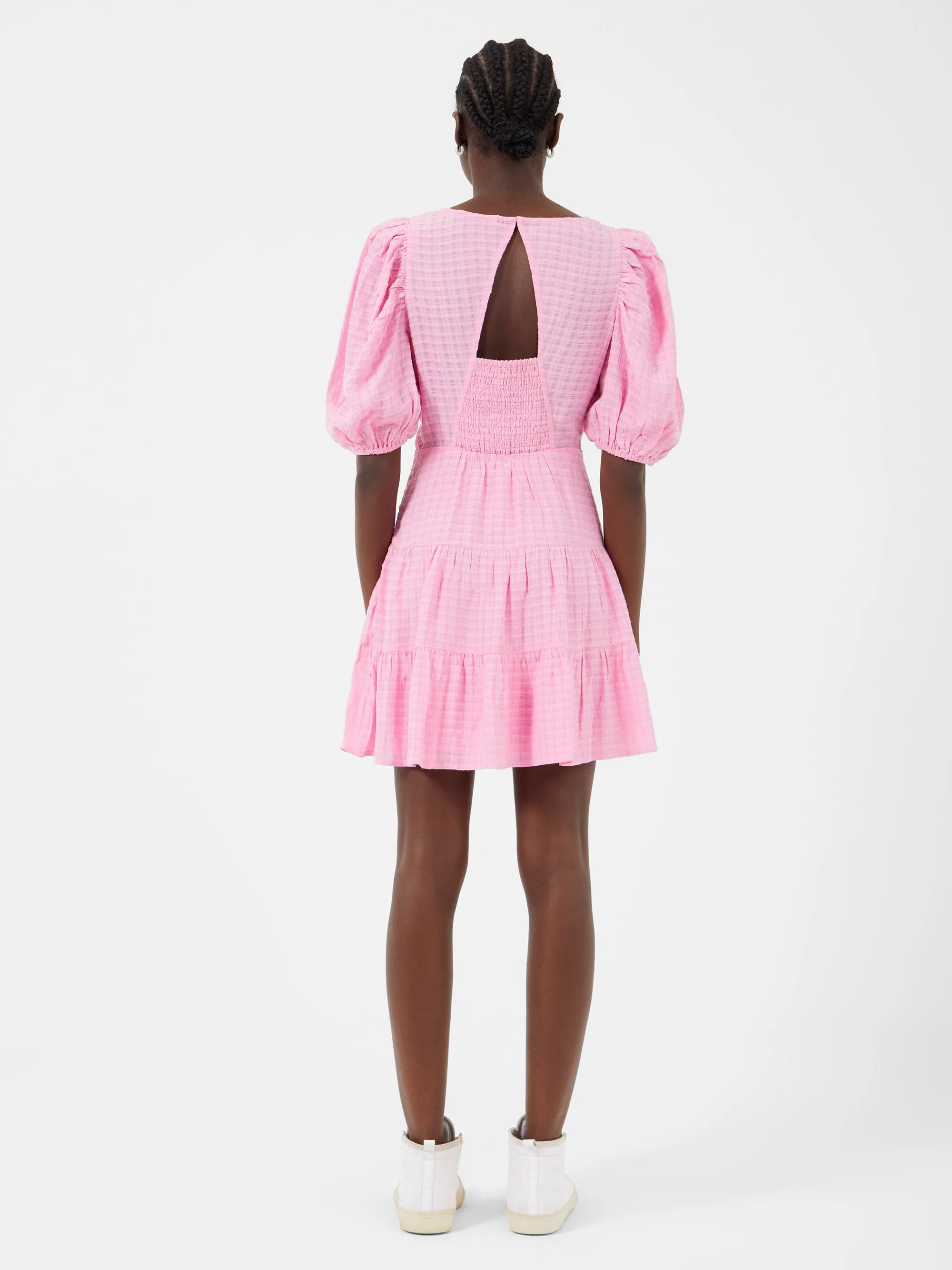 Birch Gingham Tiered Dress