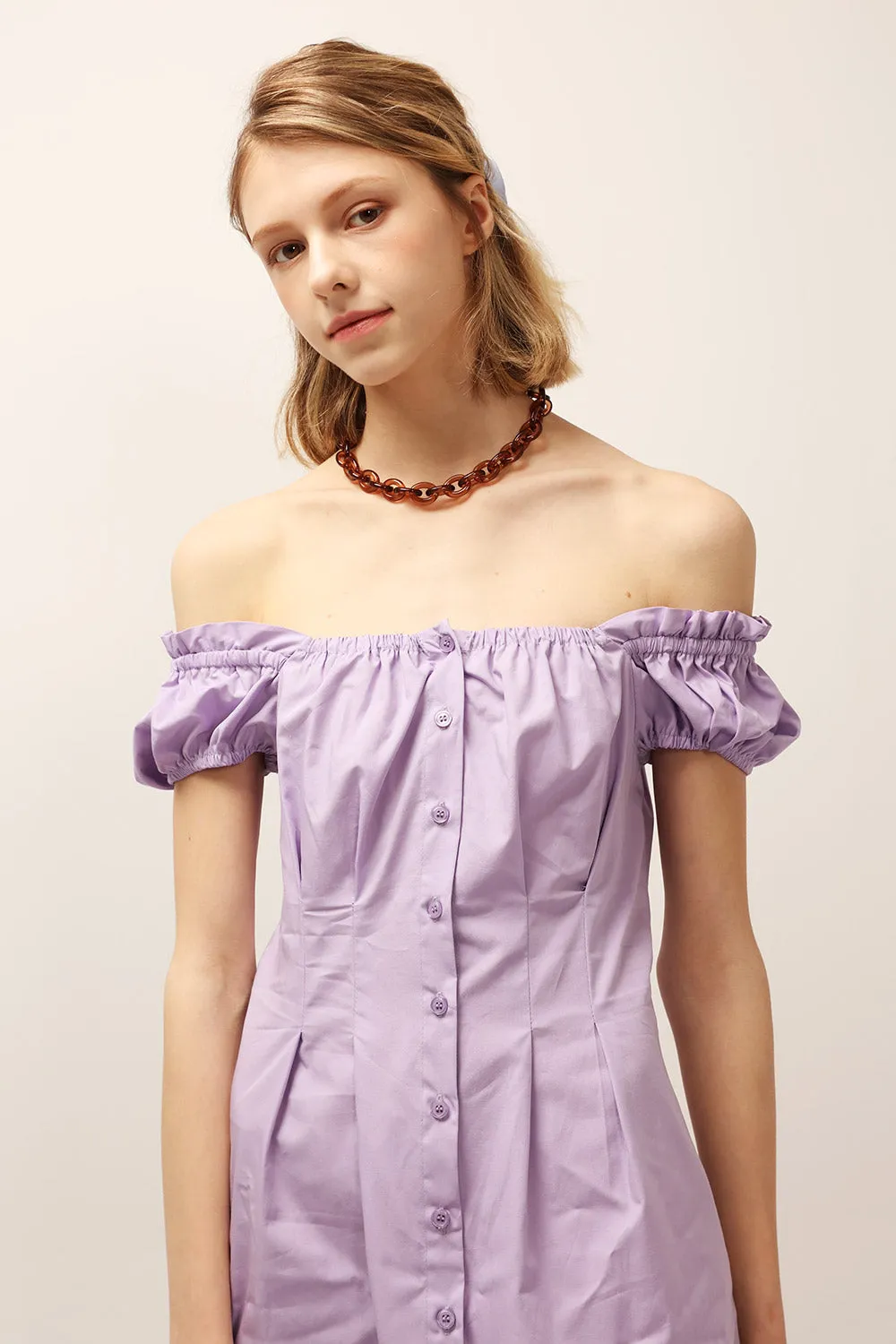 Camila Square Neck Pintuck Dress