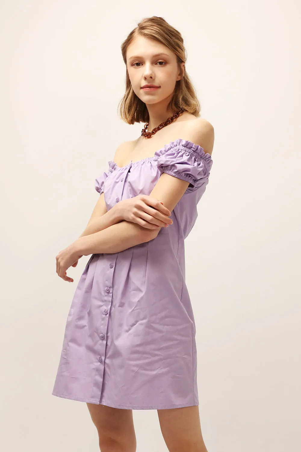 Camila Square Neck Pintuck Dress