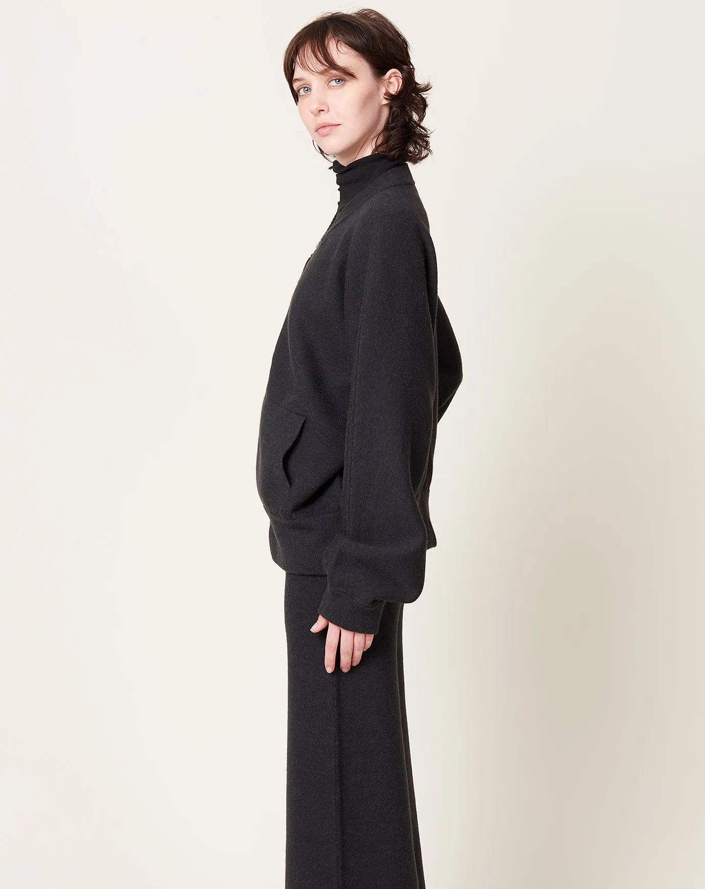 Double Knit Bomber in Ink