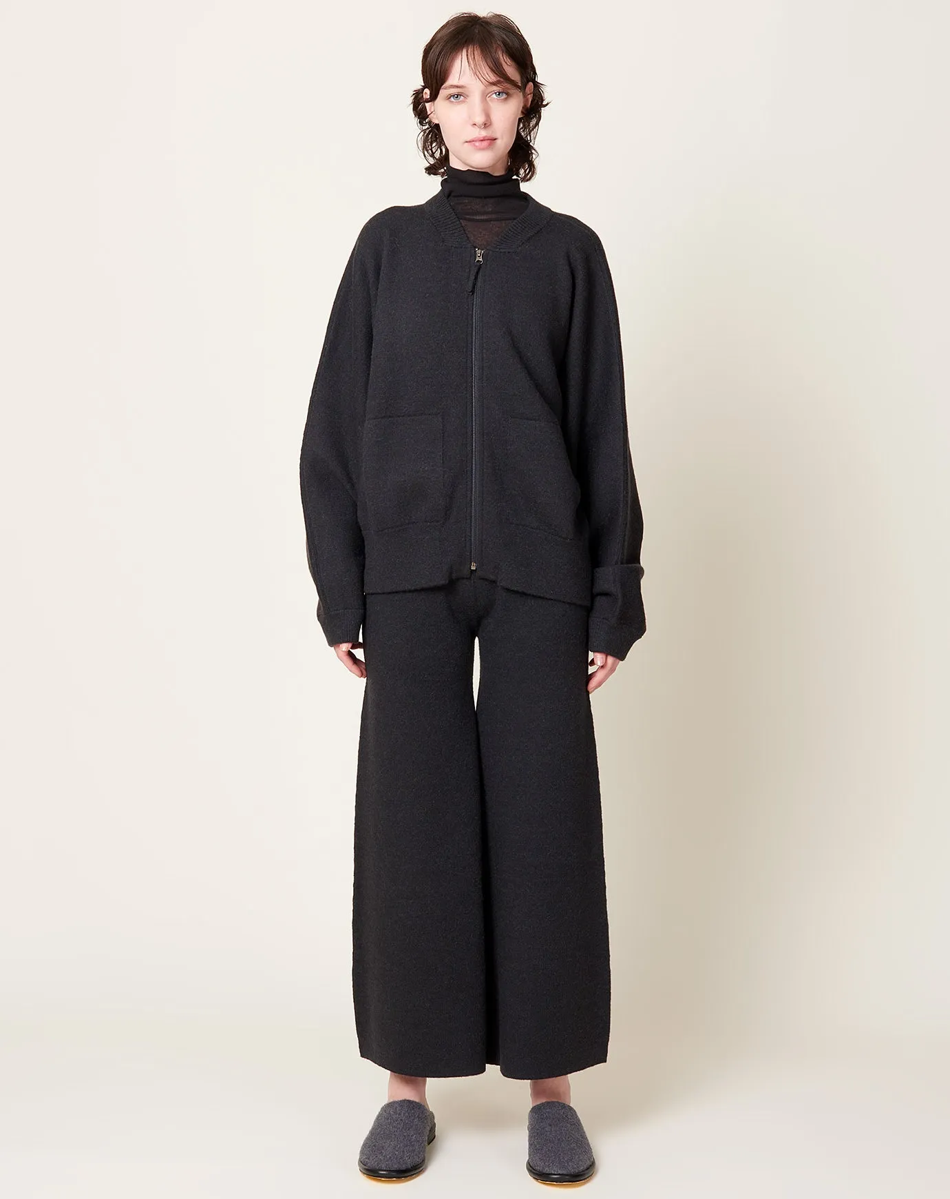 Double Knit Bomber in Ink