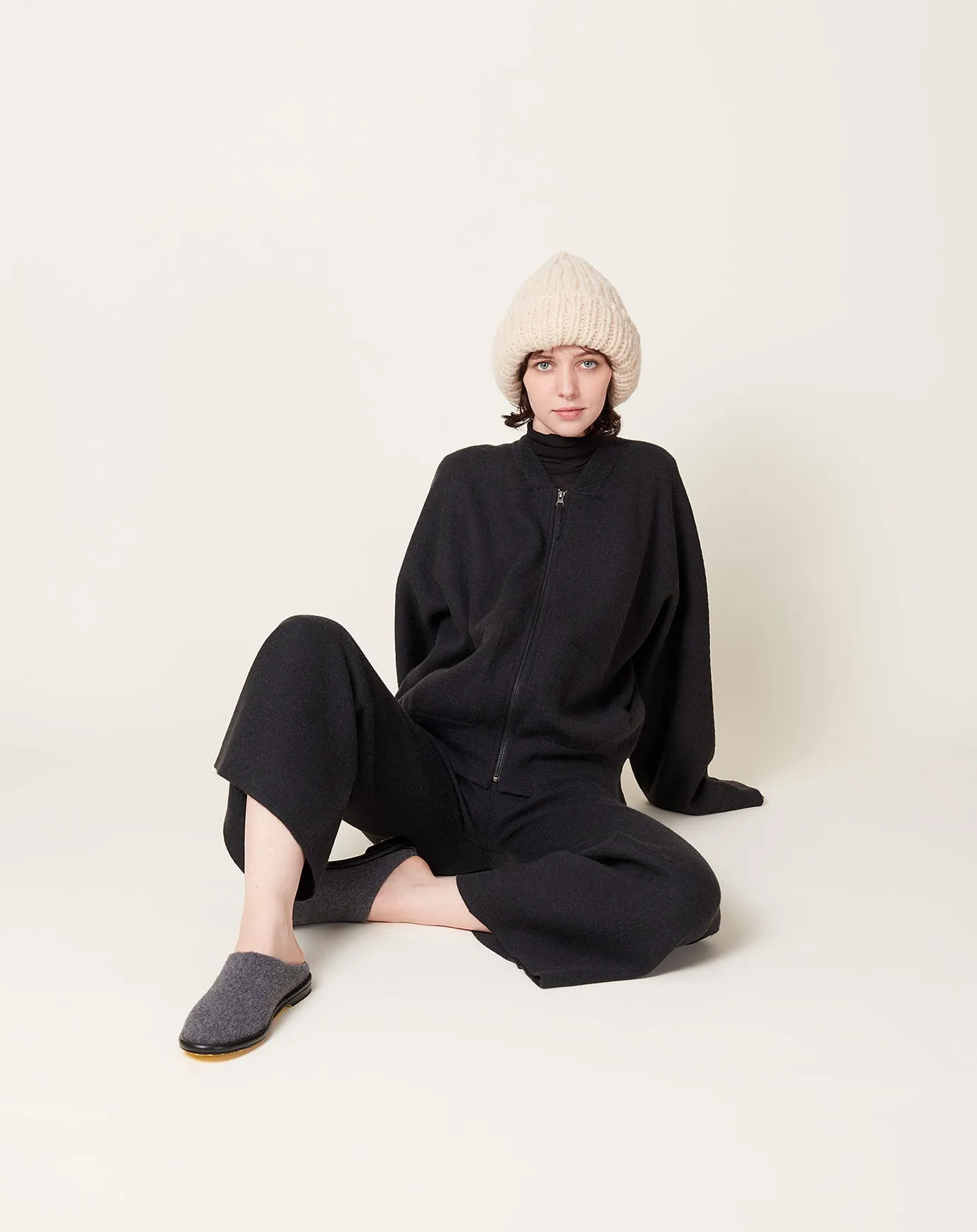 Double Knit Bomber in Ink