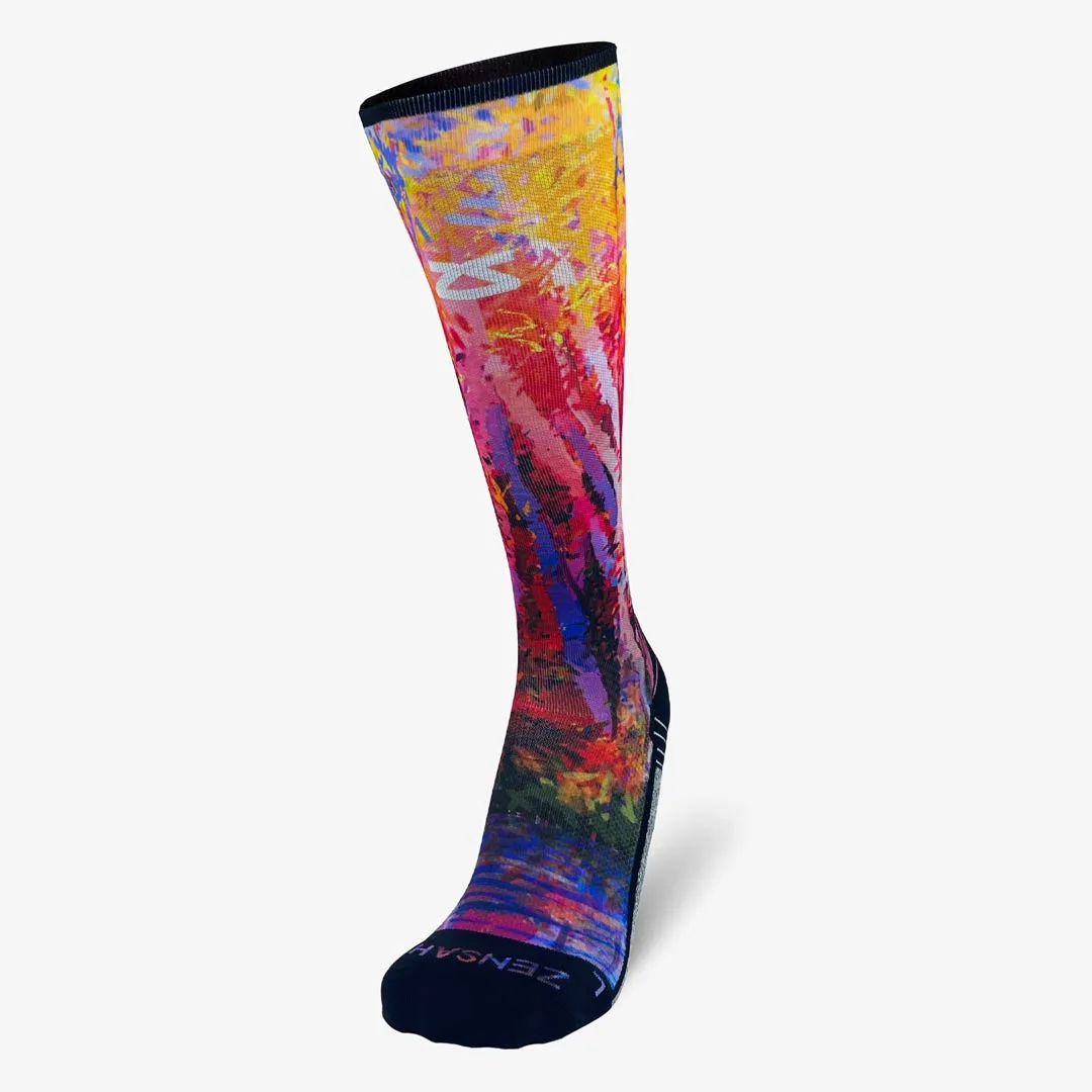 Fall Trees Compression Socks (Knee-High)