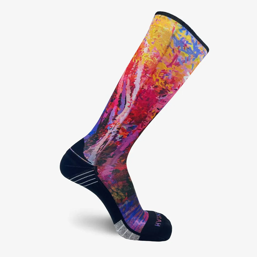 Fall Trees Compression Socks (Knee-High)