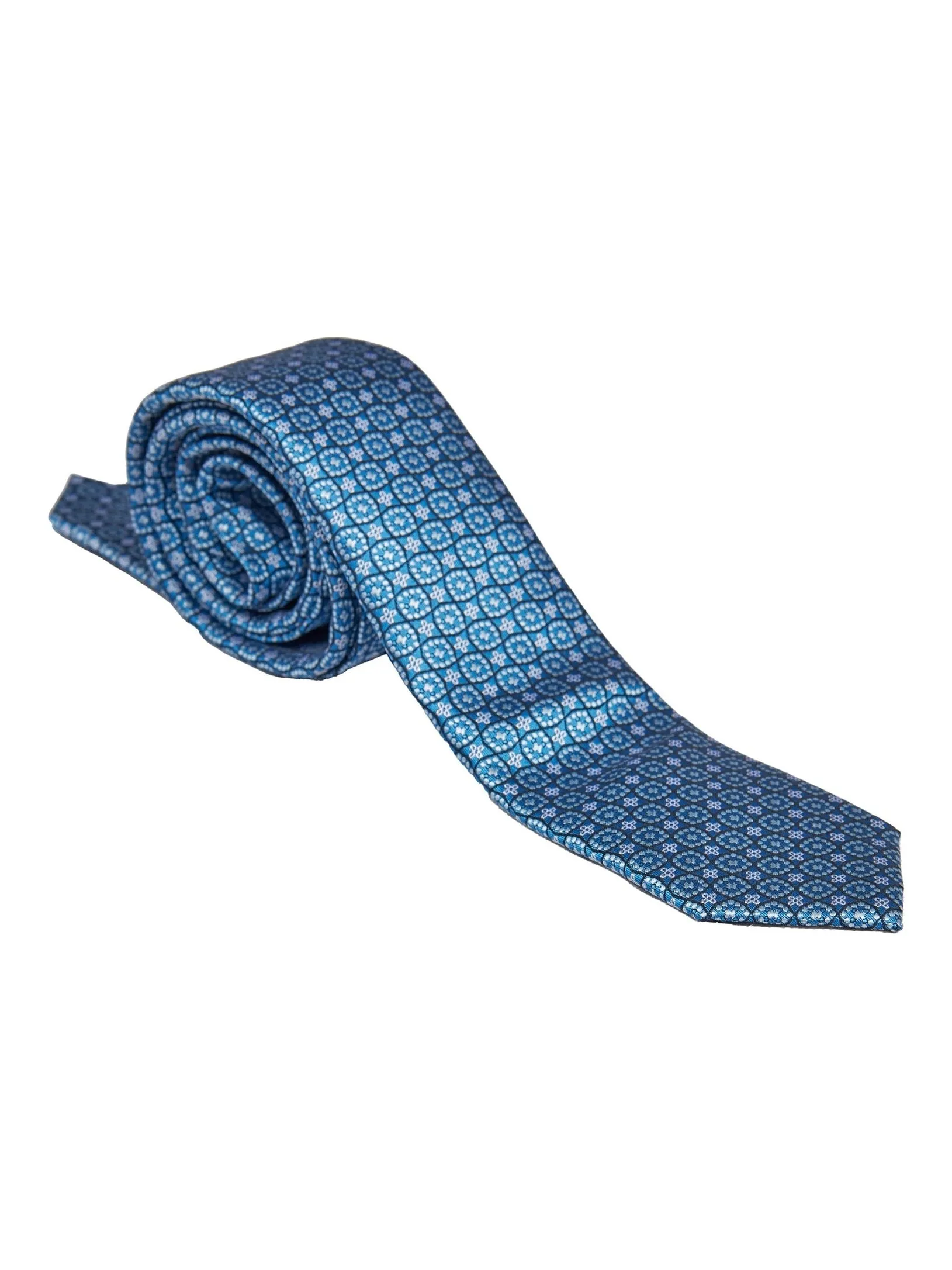 FROZEN BLUE MINI FLORAL NECK TIE SET