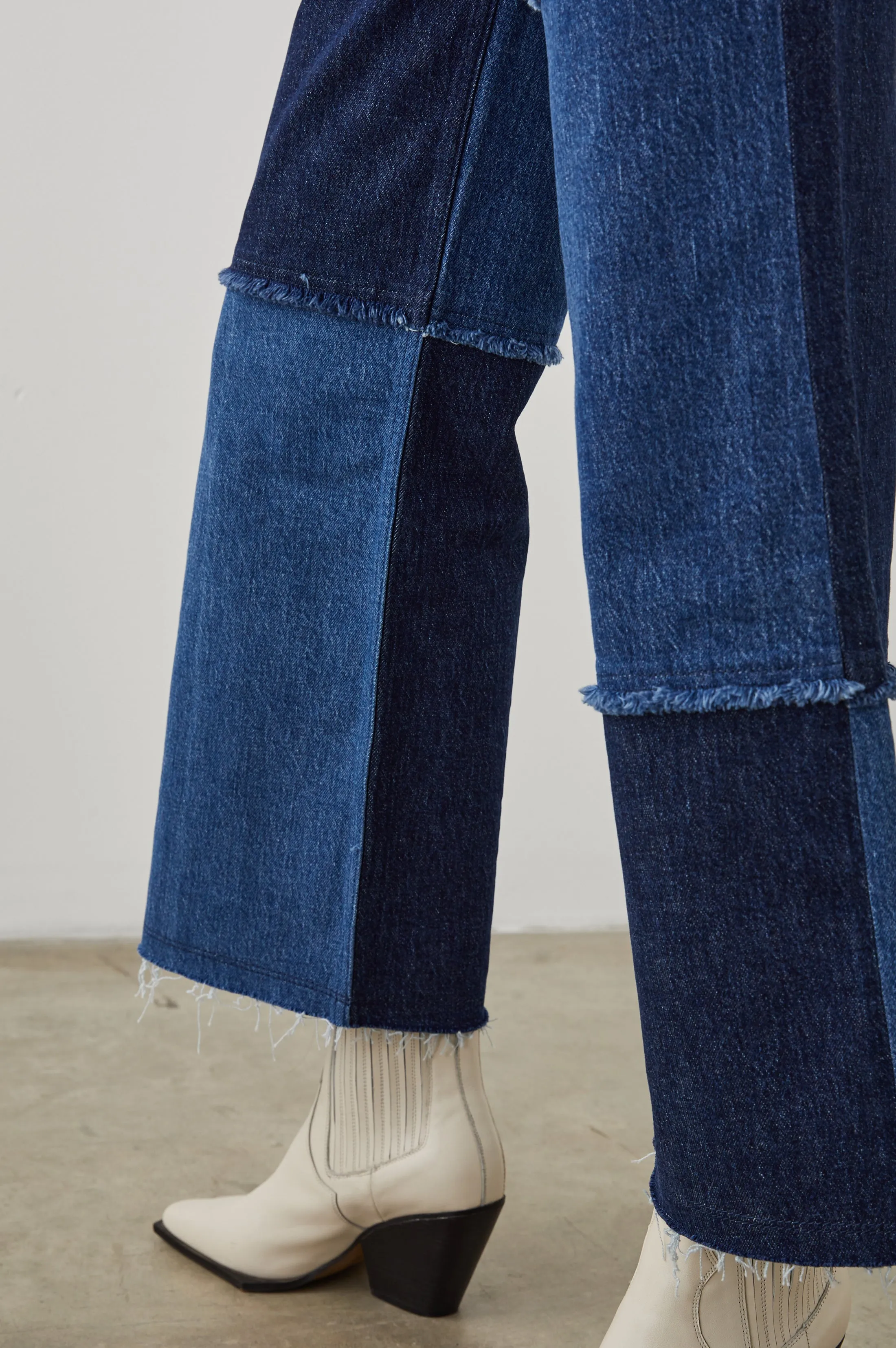GETTY CROP WIDE LEG - INDIGO PATCHWORK