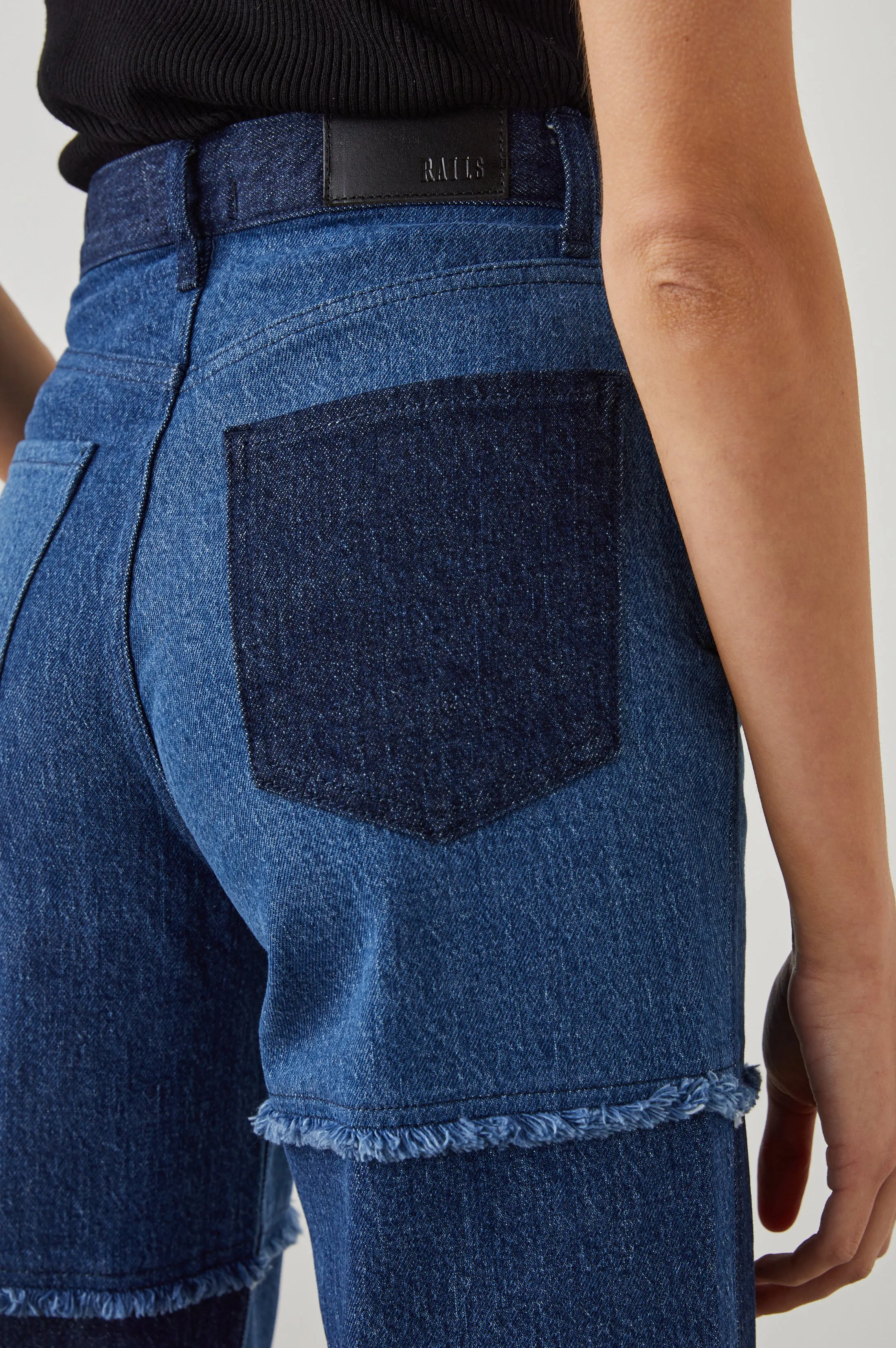 GETTY CROP WIDE LEG - INDIGO PATCHWORK