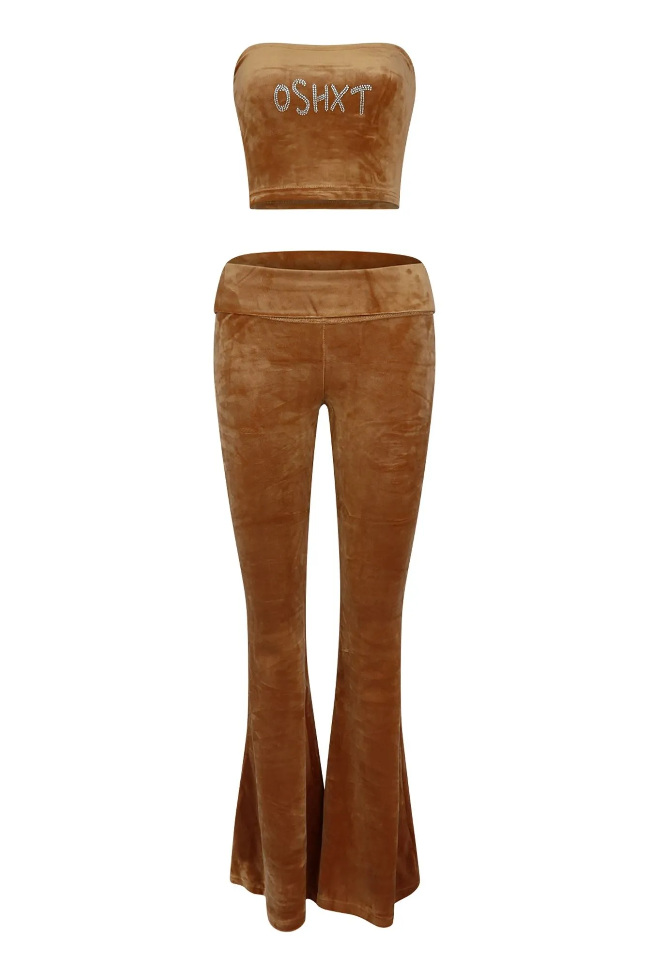 Girls Girl Velour Top & Low Rise Pants SET