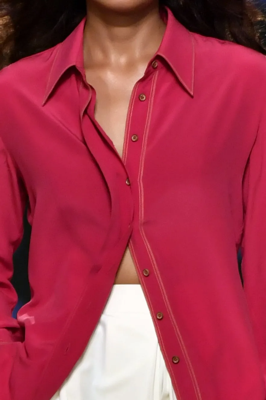Silk Blouse with Slits